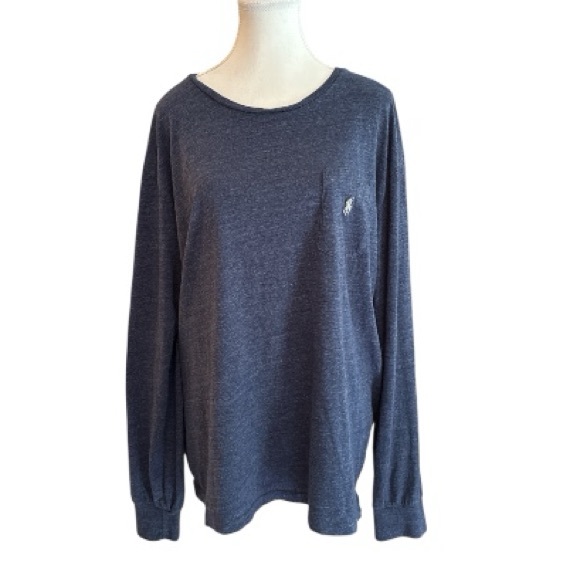Polo Ralph Lauren Men’s Long Sleeve Tee XL Blue Heather - Picture 1 of 9